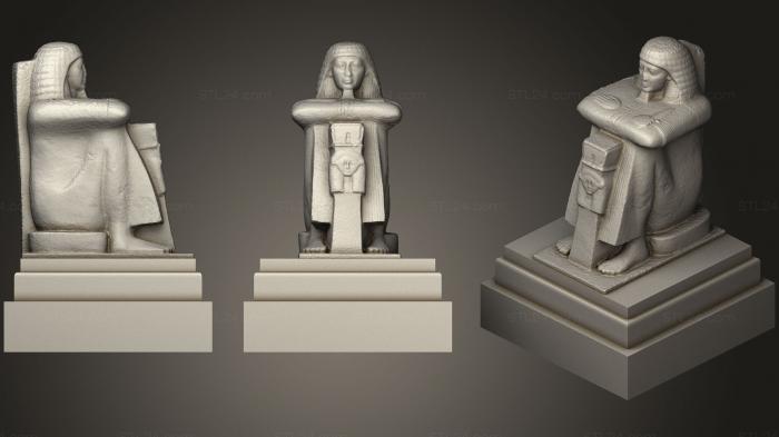 Egyptian statues and reliefs (Pharaon, STKE_0088) 3D models for cnc